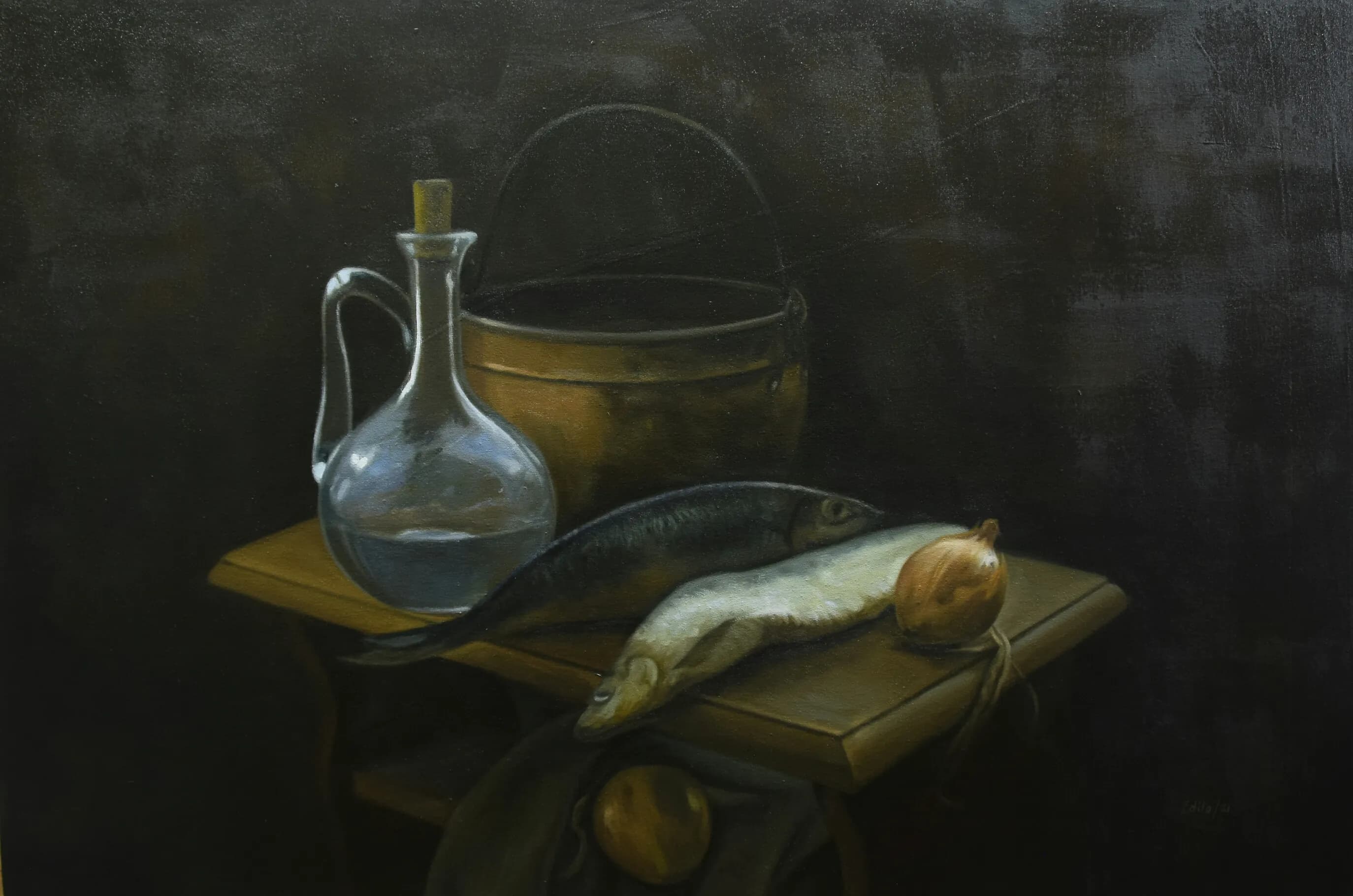 Still Life with Fish and Onions